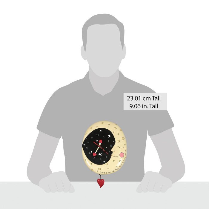 Enesco Moon And Back Wall Clock