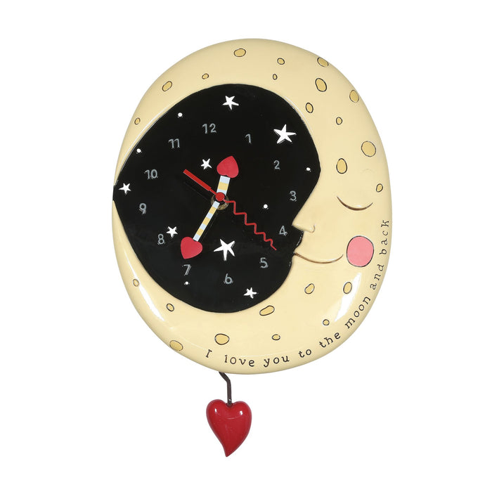 Enesco Moon And Back Wall Clock