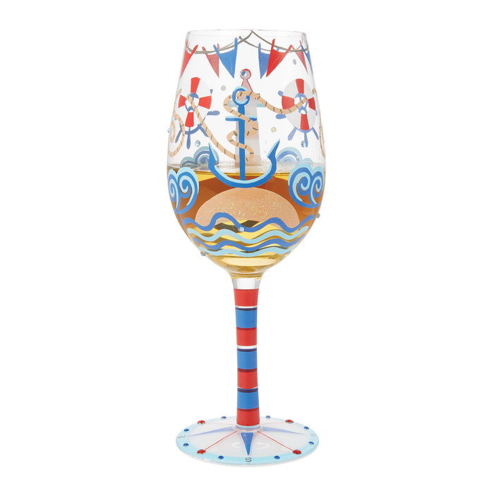 Enesco Nautical Wine Glass