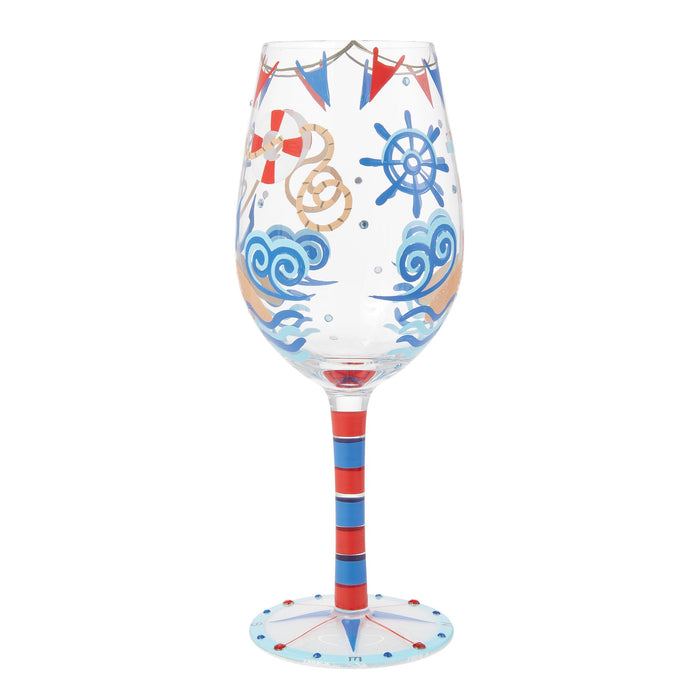 Enesco Nautical Wine Glass