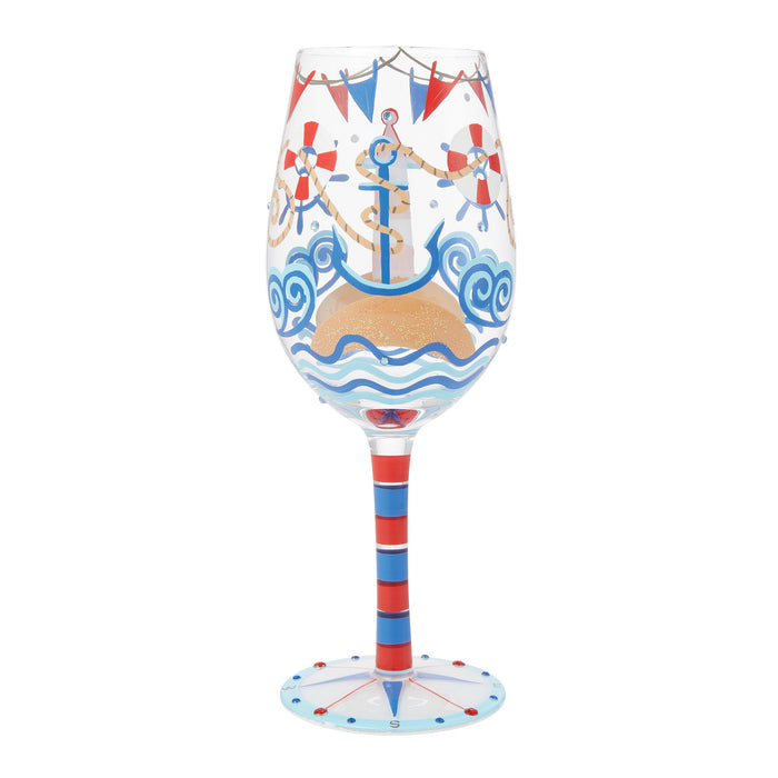 Enesco Nautical Wine Glass