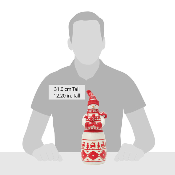 Enesco Nordic Noel Snowman With Cardi