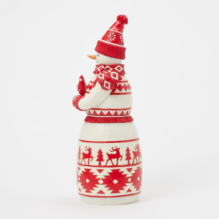 Enesco Nordic Noel Snowman With Cardi