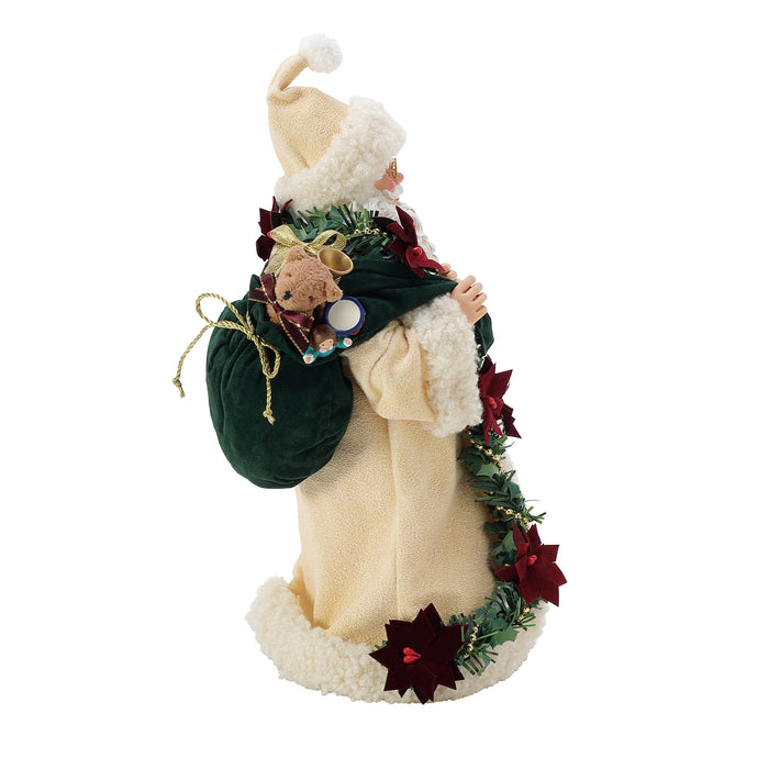 Enesco Old World Poinsettia Santa