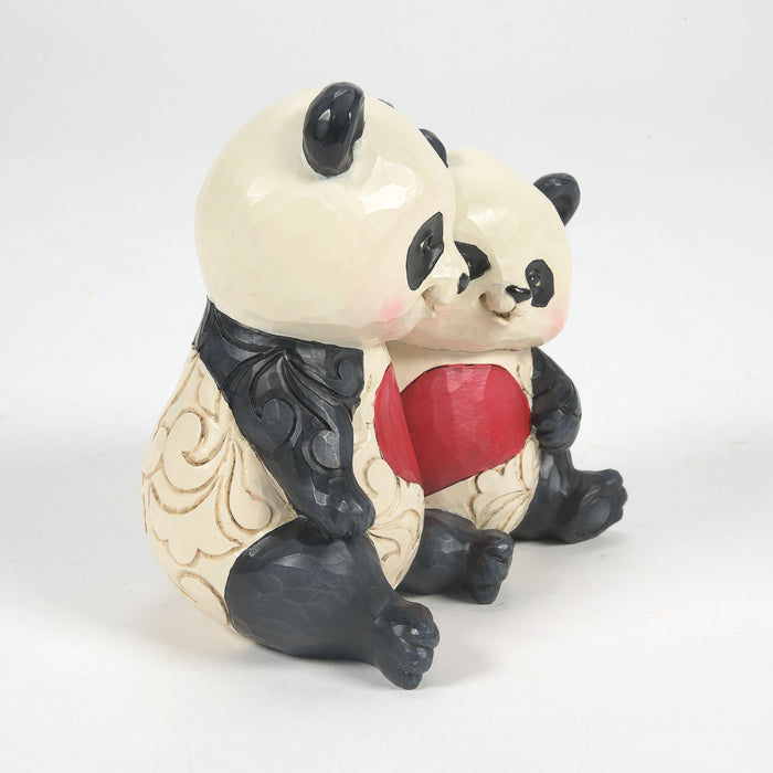 Enesco Panda Couple With Heart Fig