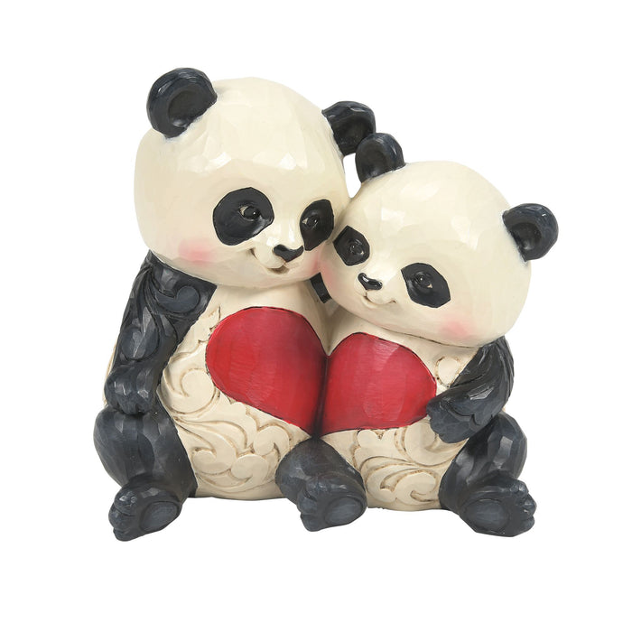 Enesco Panda Couple With Heart Fig