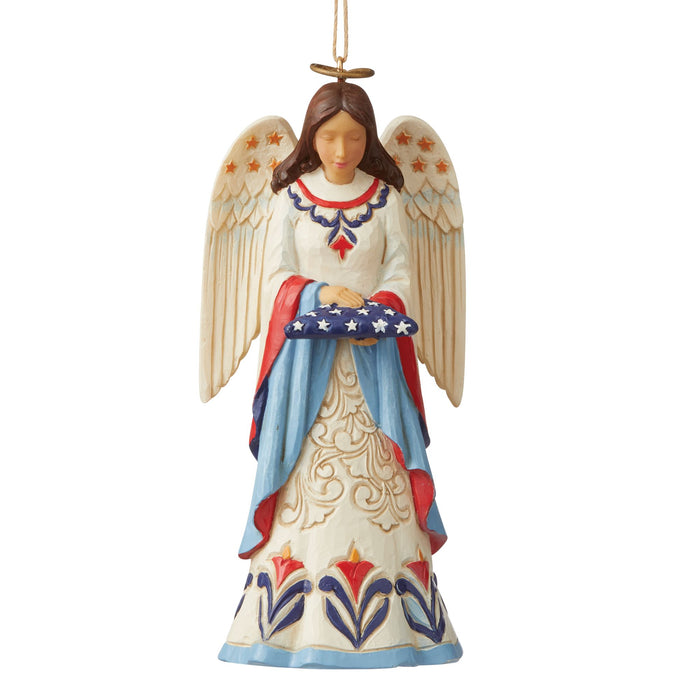 Enesco Patriotic Angel Folded FlagOrn