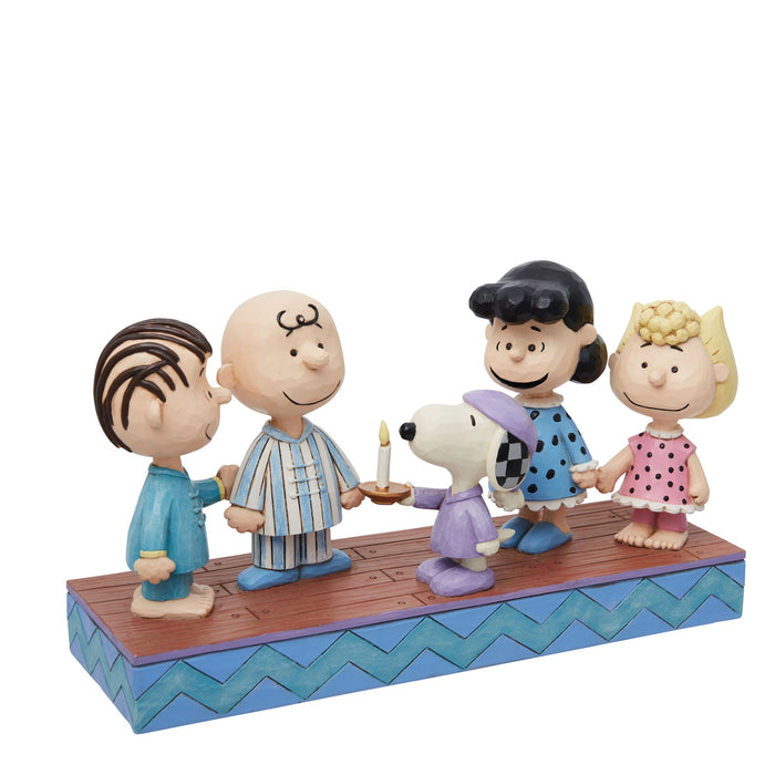 Enesco Peanuts Gang In Christmas PJ's