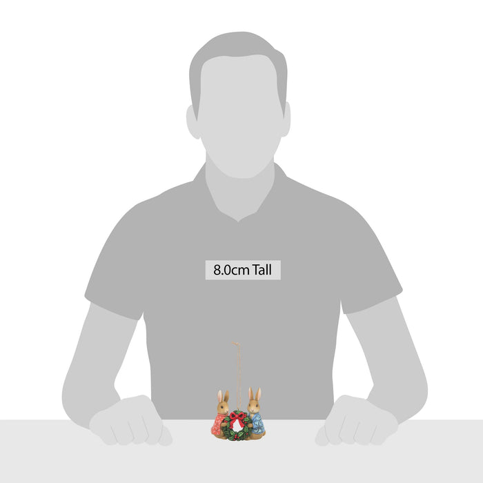 Enesco Peter & Flopsy With WreathOrn