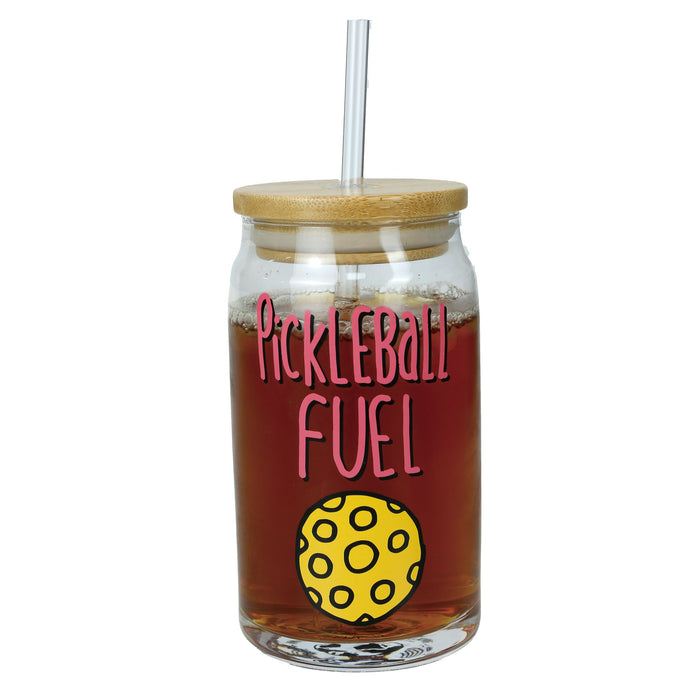Enesco Pickleball Latte Glass W Lid