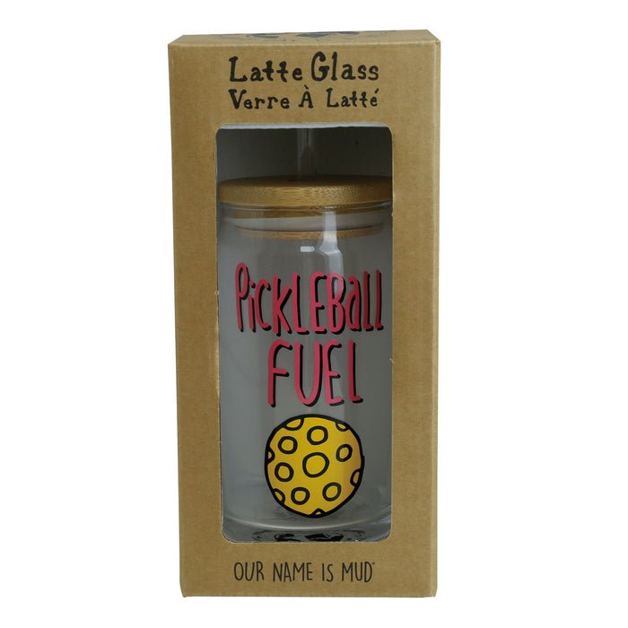 Enesco Pickleball Latte Glass W Lid