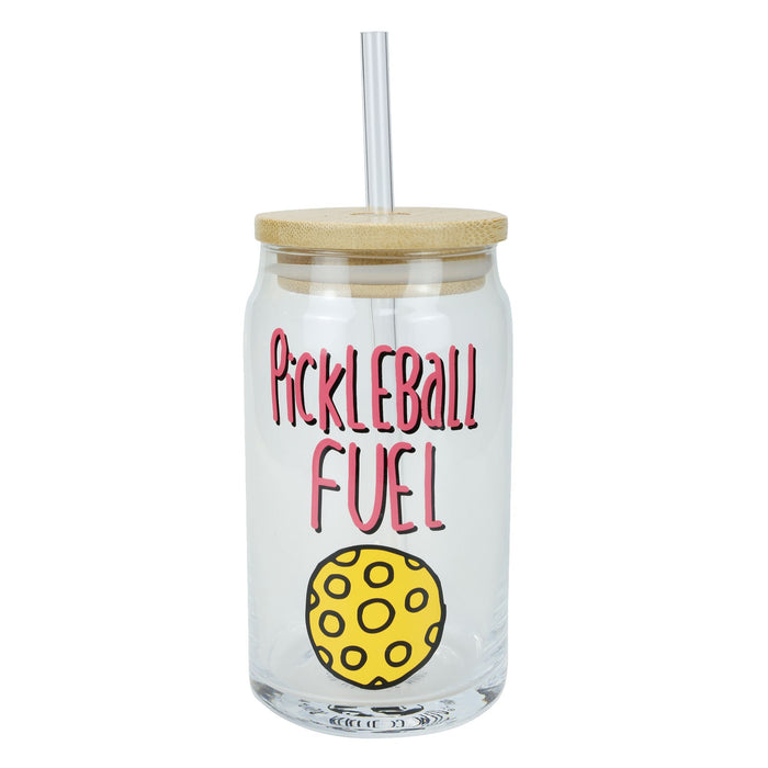 Enesco Pickleball Latte Glass w Lid