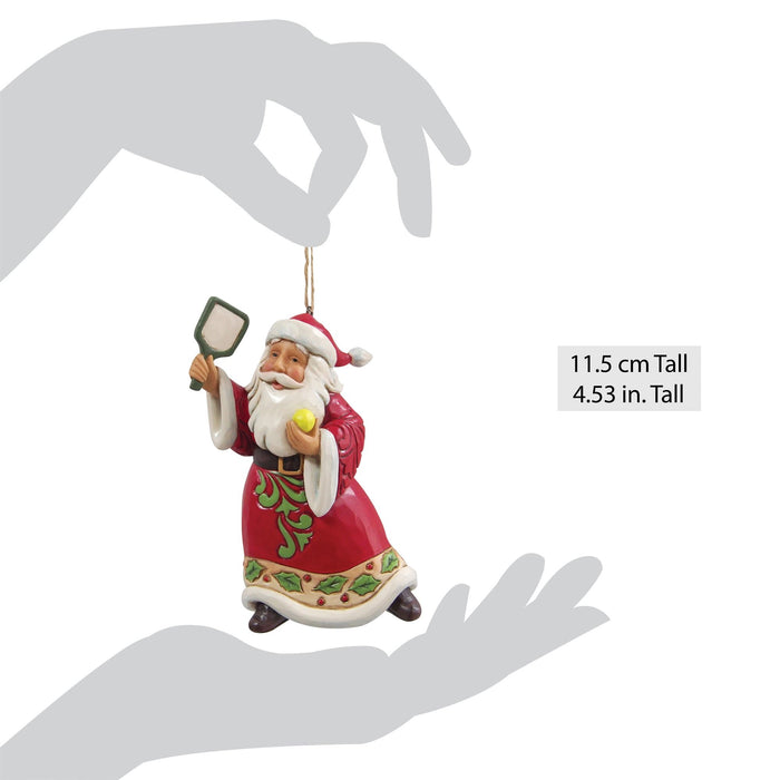 Enesco Pickleball Santa Ornament