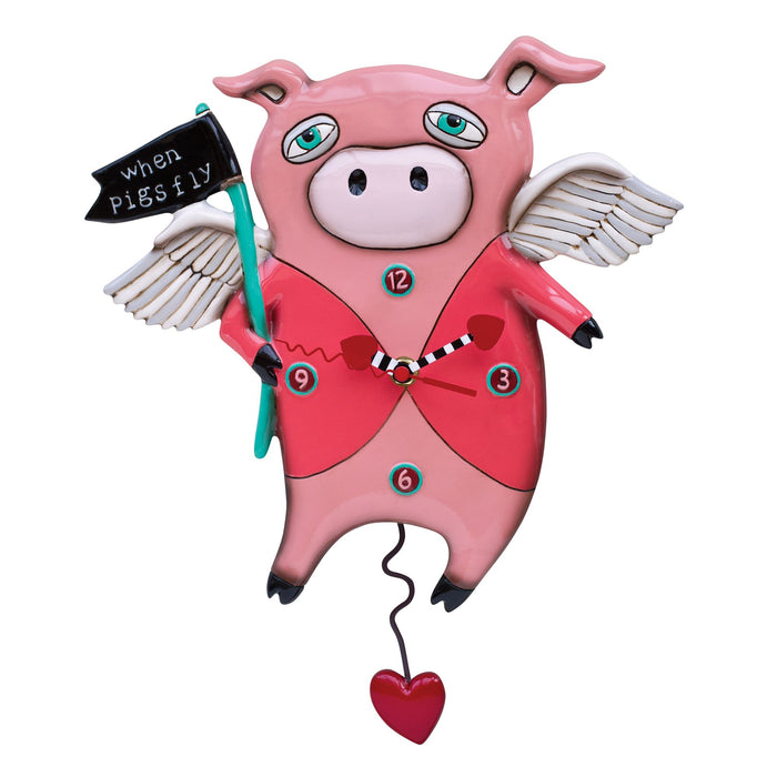 Enesco Pigs Fly Clock