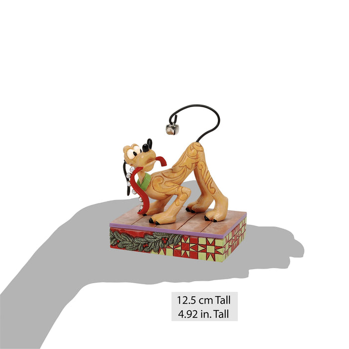 Enesco Pluto Christmas Bell On Tail