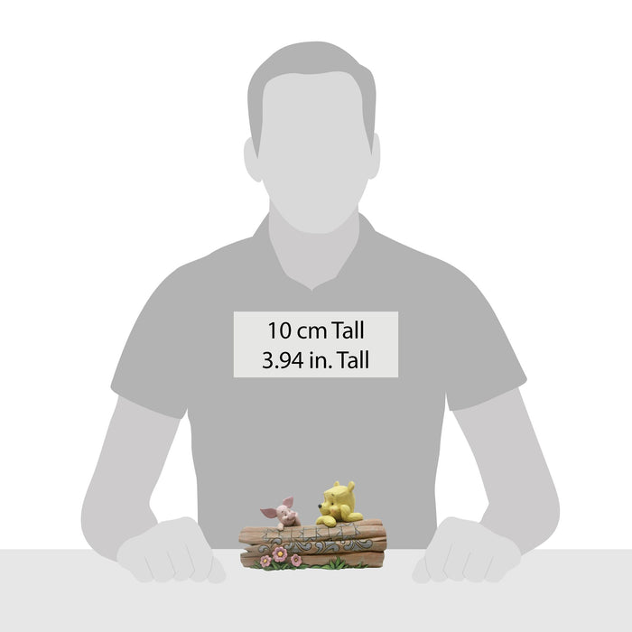 Enesco Pooh And Piglet By Log