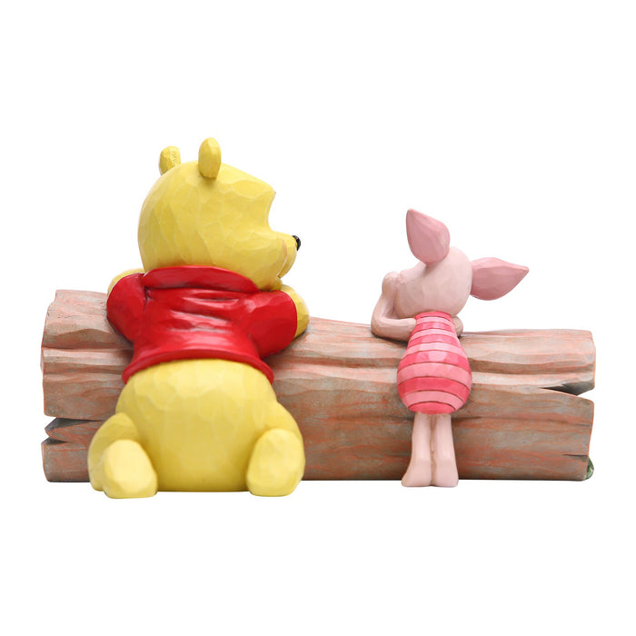 Enesco Pooh And Piglet By Log