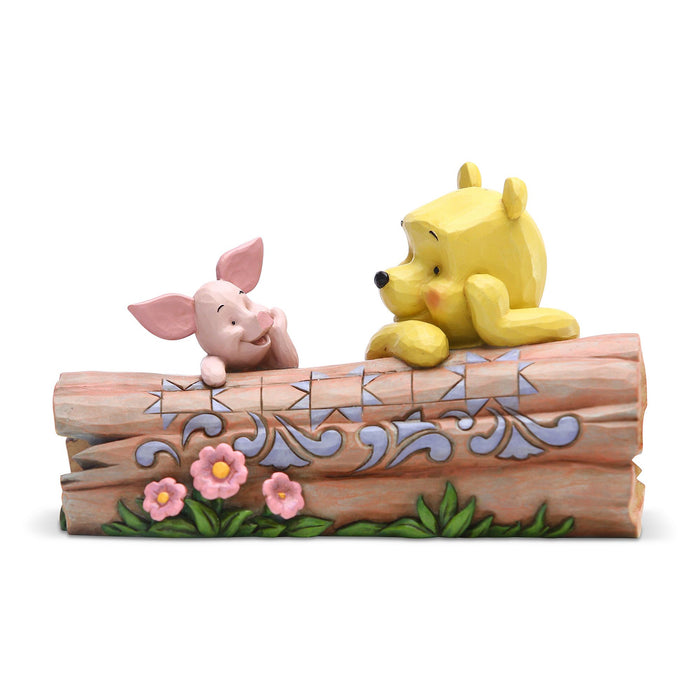 Enesco Pooh and Piglet by Log