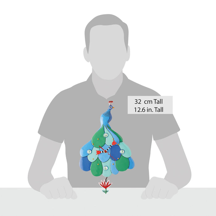 Enesco Priscilla Peacock Clock