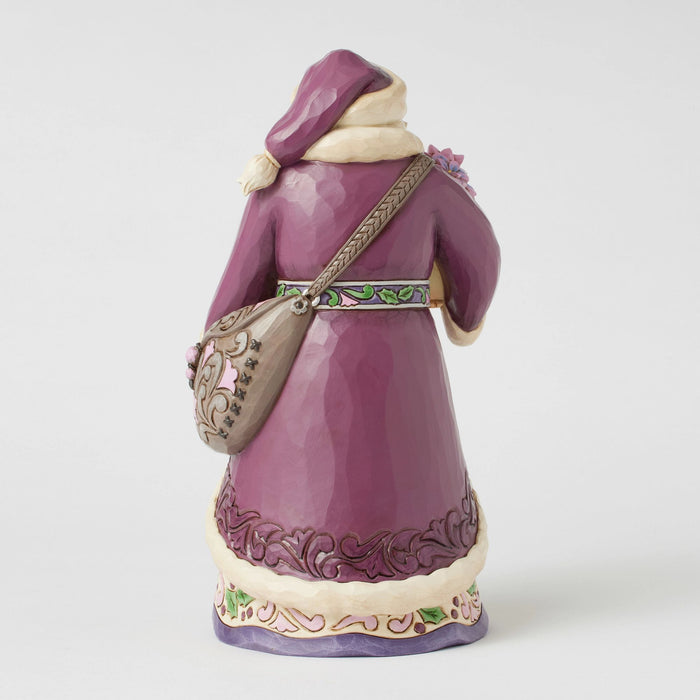 Enesco Purple Santa Figurine