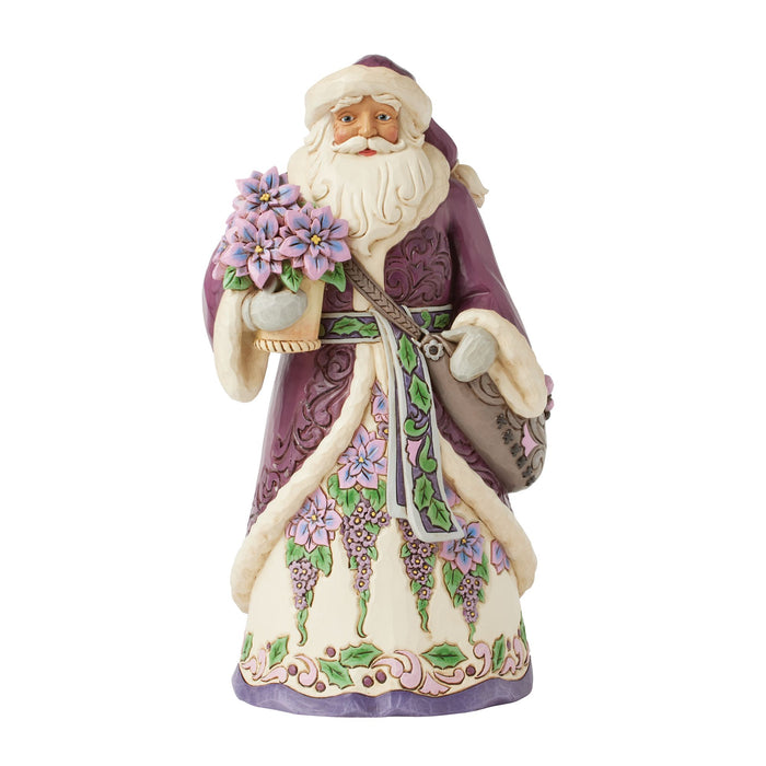 Enesco Purple Santa Figurine