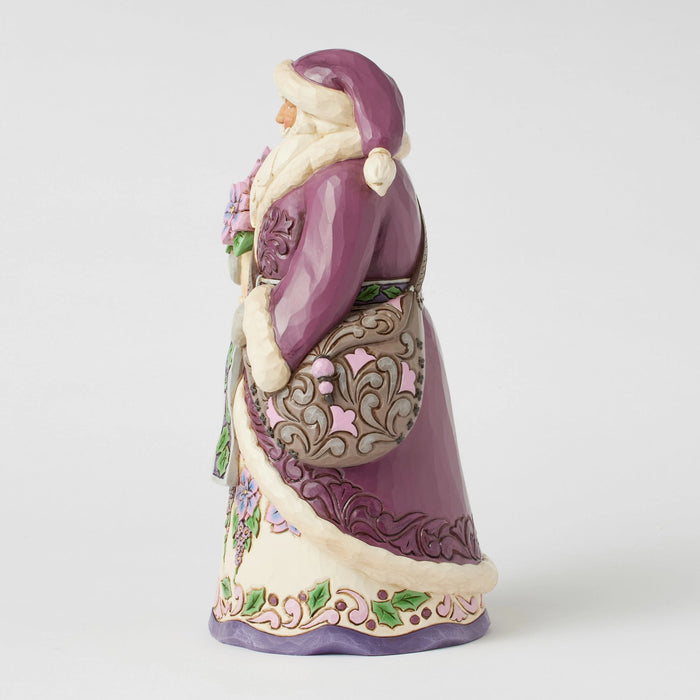 Enesco Purple Santa Figurine