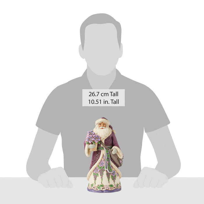 Enesco Purple Santa Figurine