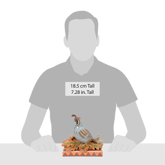 Enesco Quail Sitting On Leaves Fig