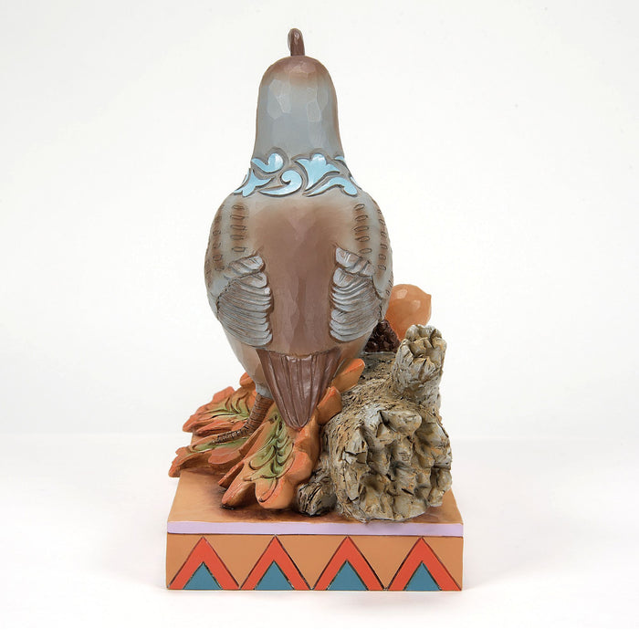 Enesco Quail Sitting On Leaves Fig