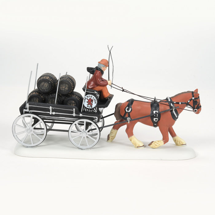 Enesco Red Lion Pub Beer Wagon