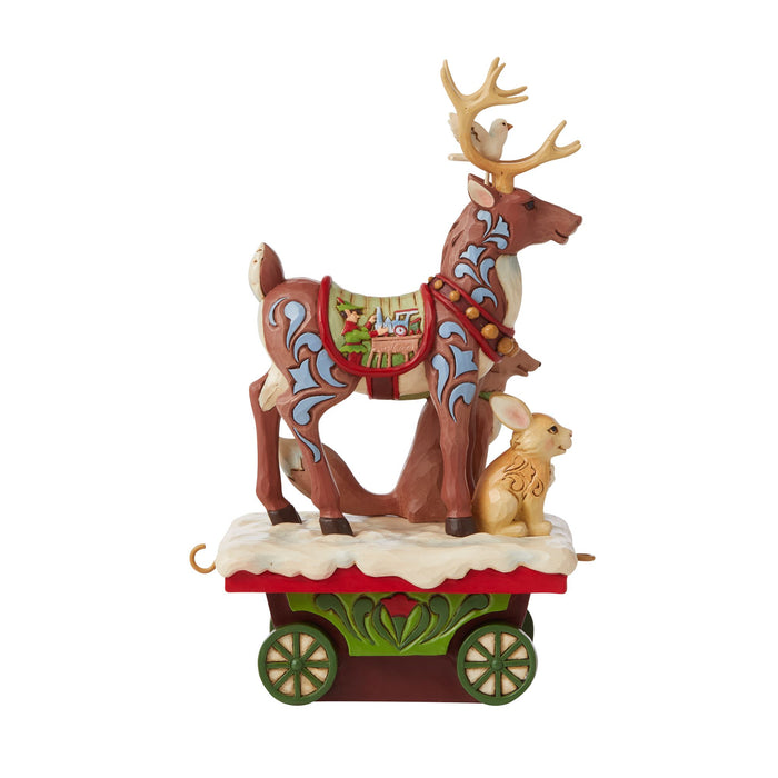 Enesco Reindeer And Animals Train Car