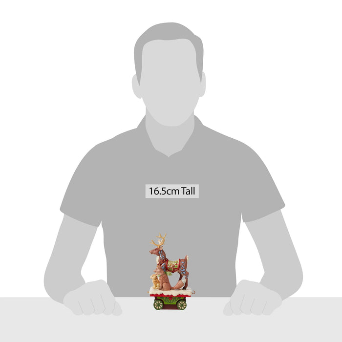 Enesco Reindeer And Animals Train Car