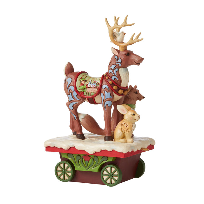 Enesco Reindeer and Animals Train Car