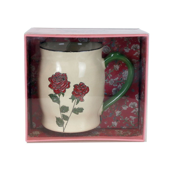 Enesco Rose Handpainted Mug