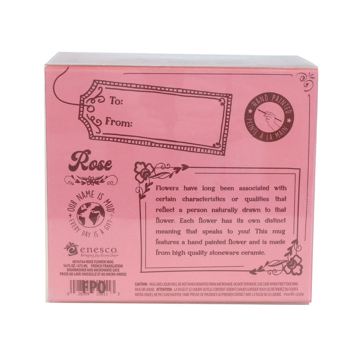 Enesco Rose Handpainted Mug