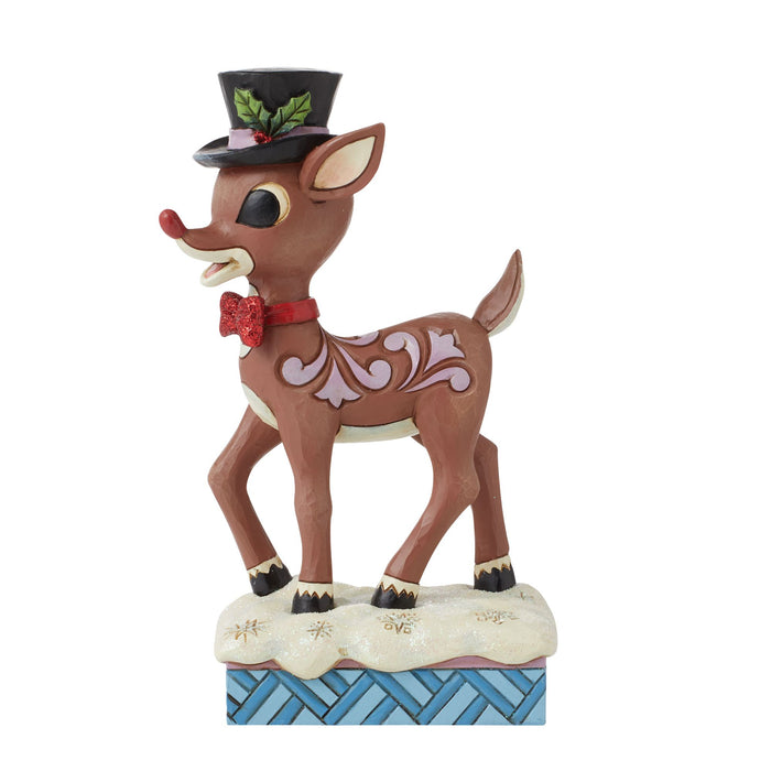 Enesco Rudolph In Top Hat & Bowtie