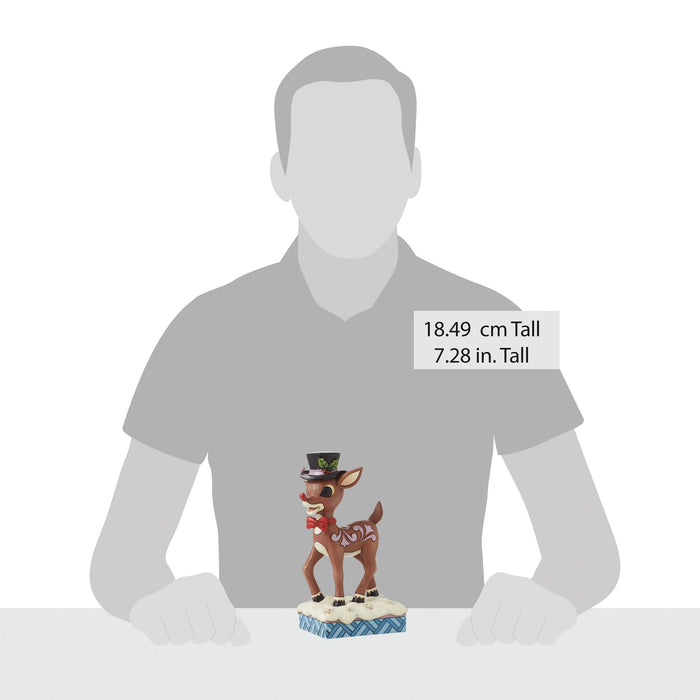 Enesco Rudolph In Top Hat & Bowtie