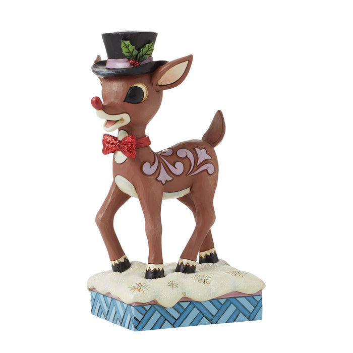 Enesco Rudolph in Top Hat & Bowtie