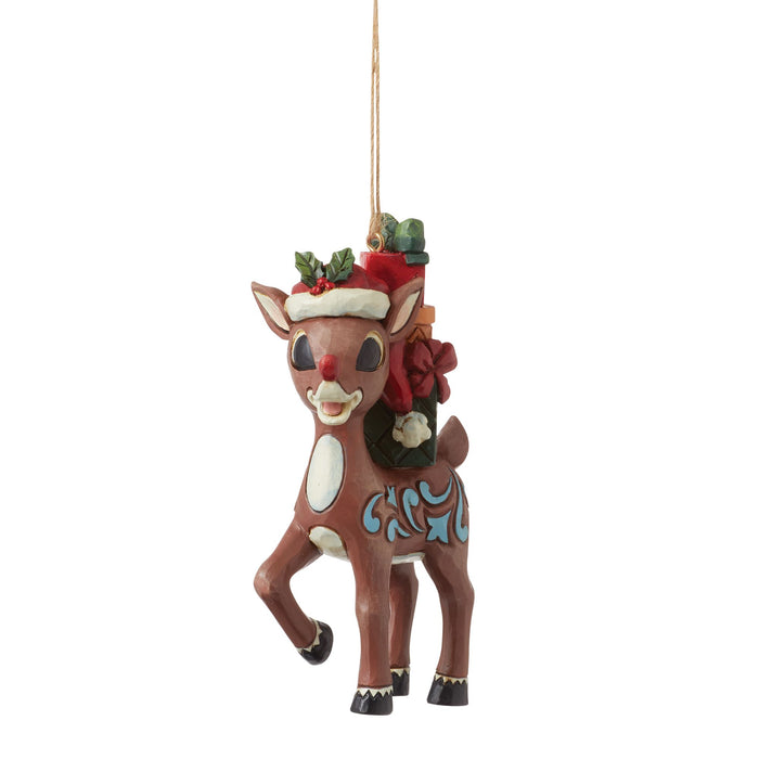 Enesco Rudolph with Stacked Presents