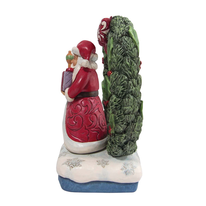 Enesco Santa By Light-Up Wreath