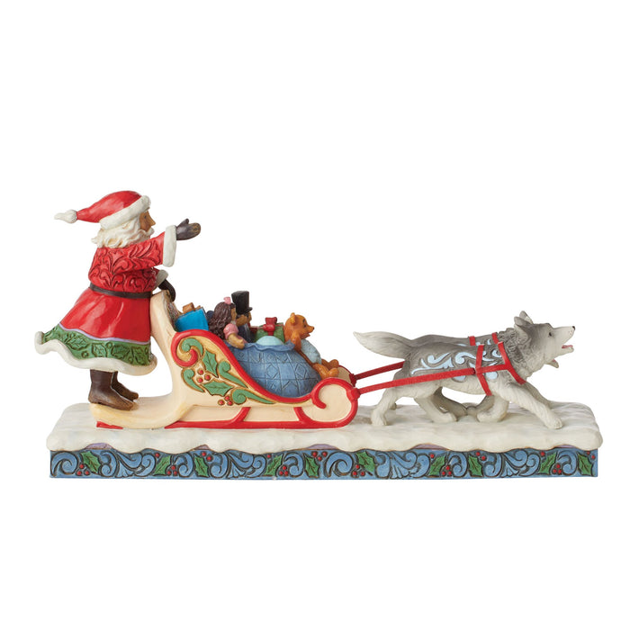 Enesco Santa Dog Sledding