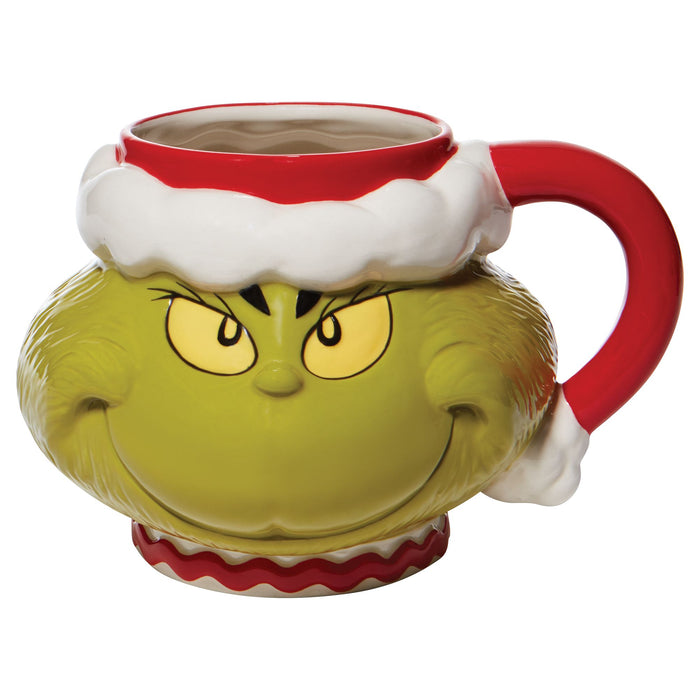 Enesco Santa Grinch Sculpted Mug