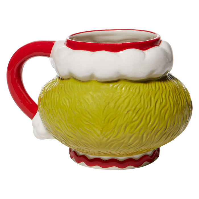 Enesco Santa Grinch Sculpted Mug