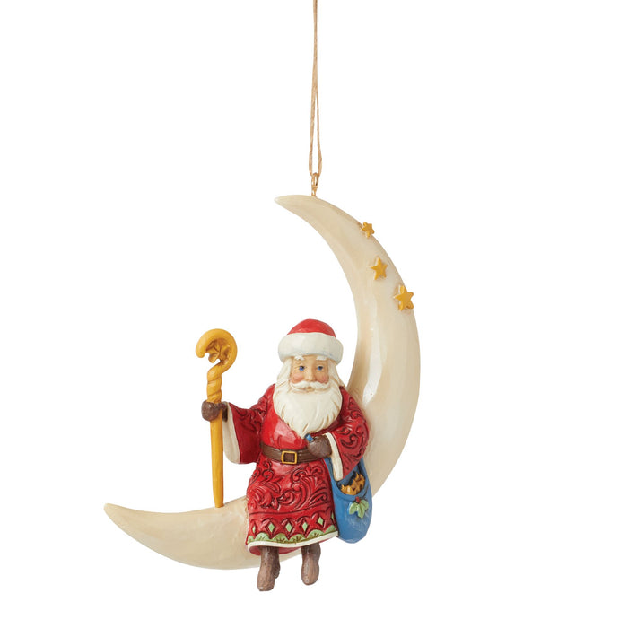 Enesco Santa In Moon Ornament