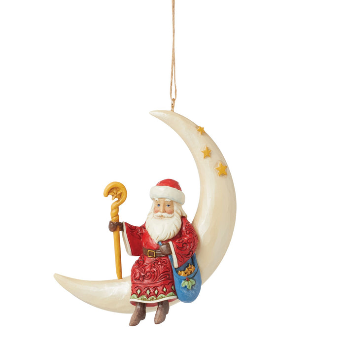 Enesco Santa in Moon Ornament