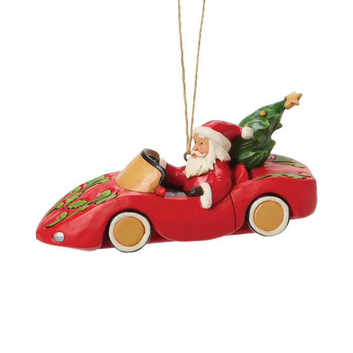 Enesco Santa in Sports Car Ornament