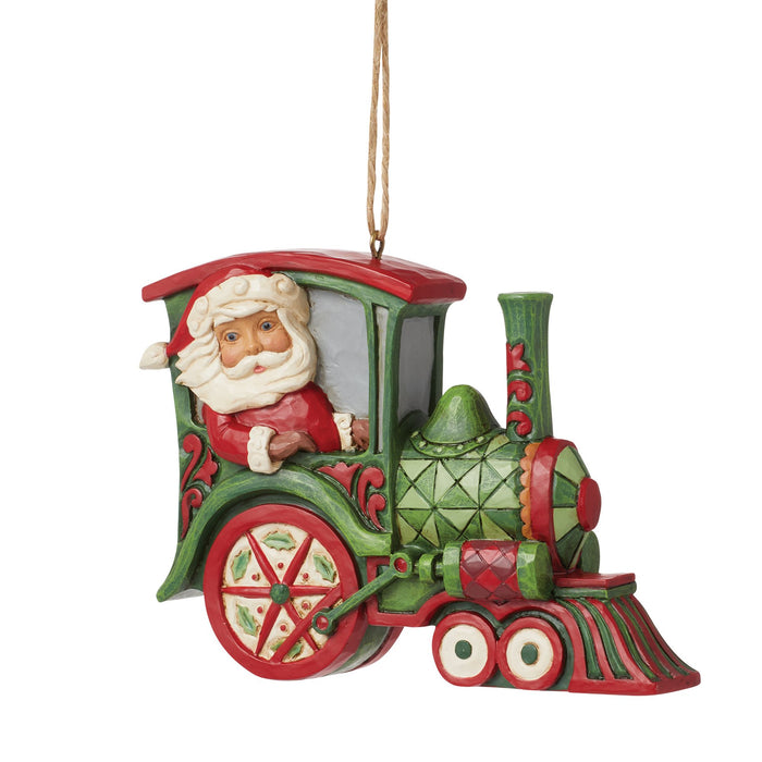Enesco Santa In Train Ornament