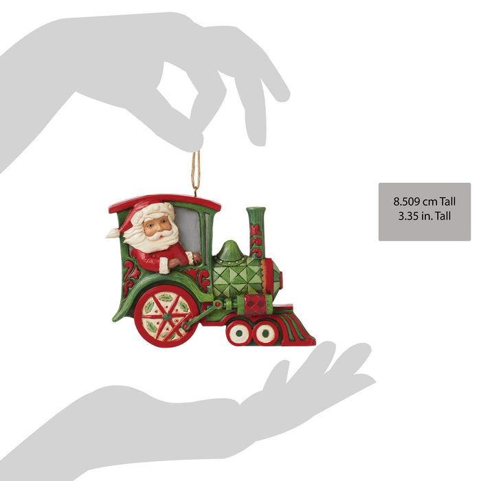 Enesco Santa In Train Ornament