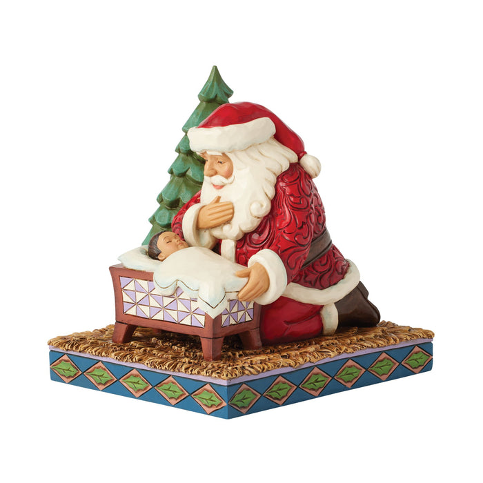 Enesco Santa Kneeling over Baby Jesus