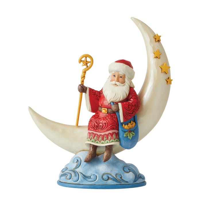 Enesco Santa on Cresent Moon Figurine